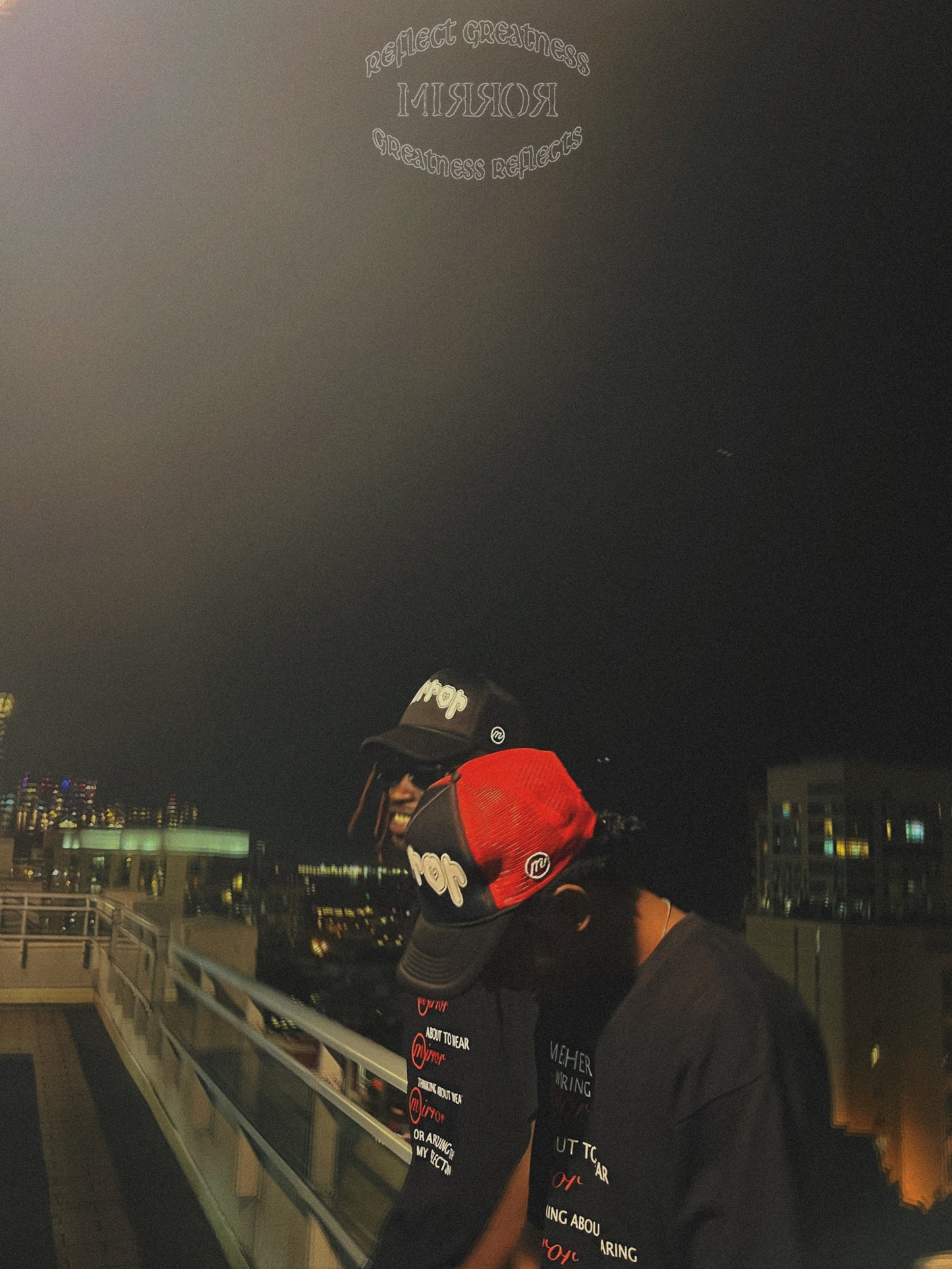 "Mirror Hearts" Trucker (Black-Red)