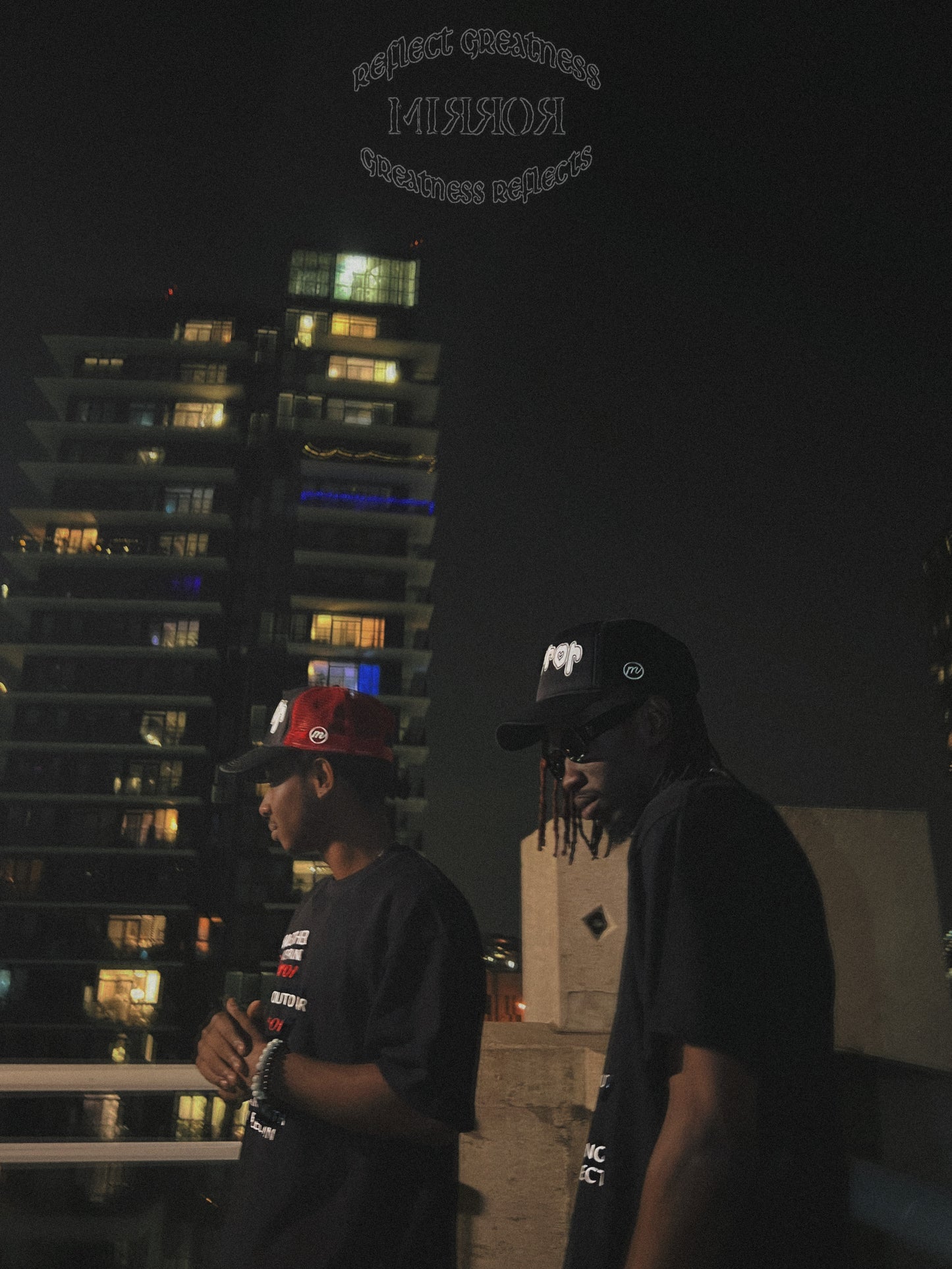 "Mirror Hearts" Trucker (Black)